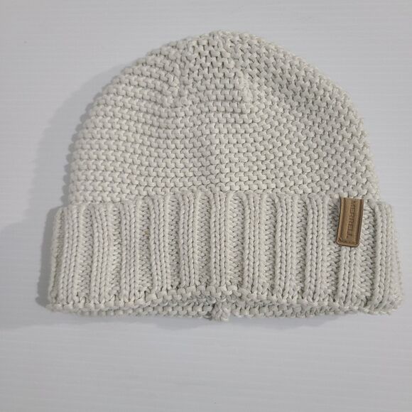 Merrell Questa Heavy Weight Beanie Beige One Size Winter Hat Unisex Double Knit - Picture 1 of 4